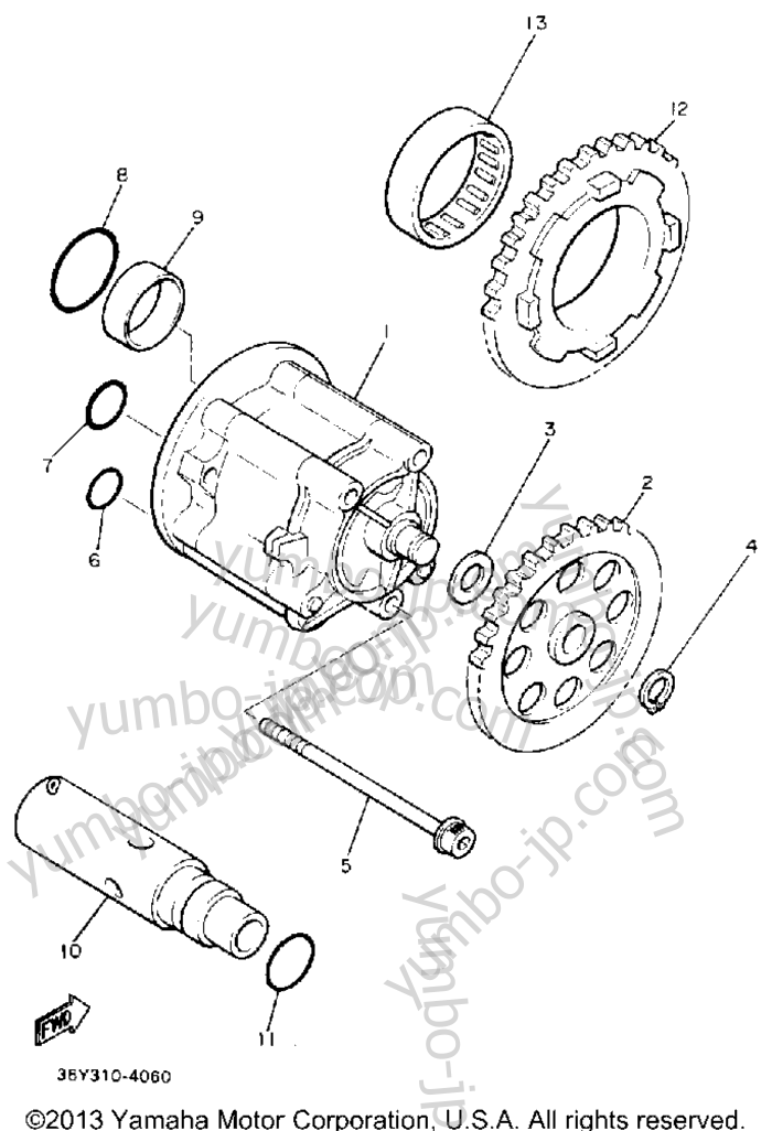 OIL PUMP for motorcycles YAMAHA FJ1200AC CA 1990 year