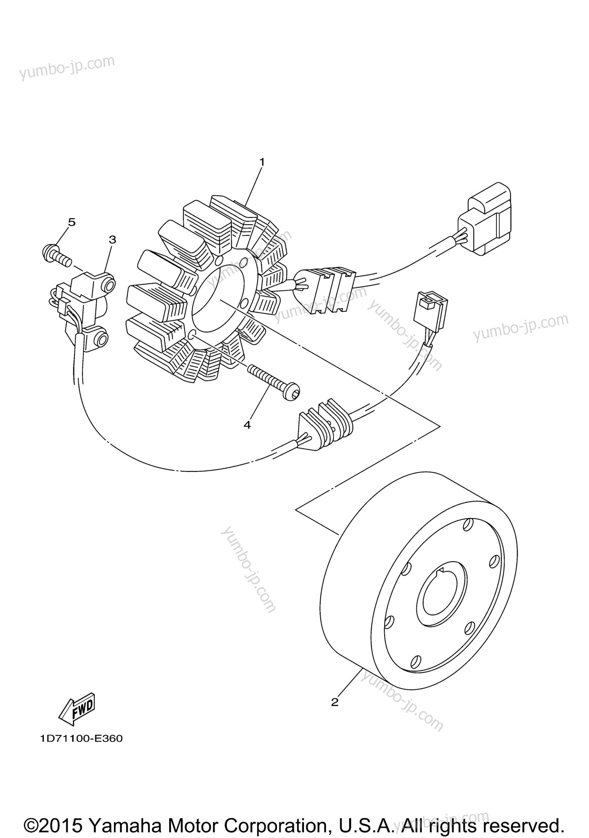 GENERATOR для мотоциклов YAMAHA RAIDER (XV19CGR) 2016 г.