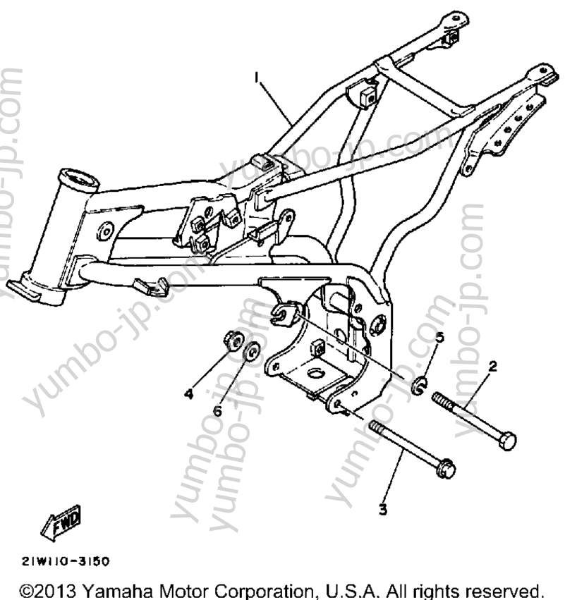 FRAME for motorcycles YAMAHA Y-ZINGER (PW80N) 1985 year