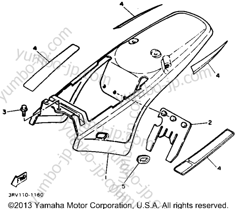 SIDE COVER для мотоциклов YAMAHA Y-ZINGER (PW80B) 1991 г.