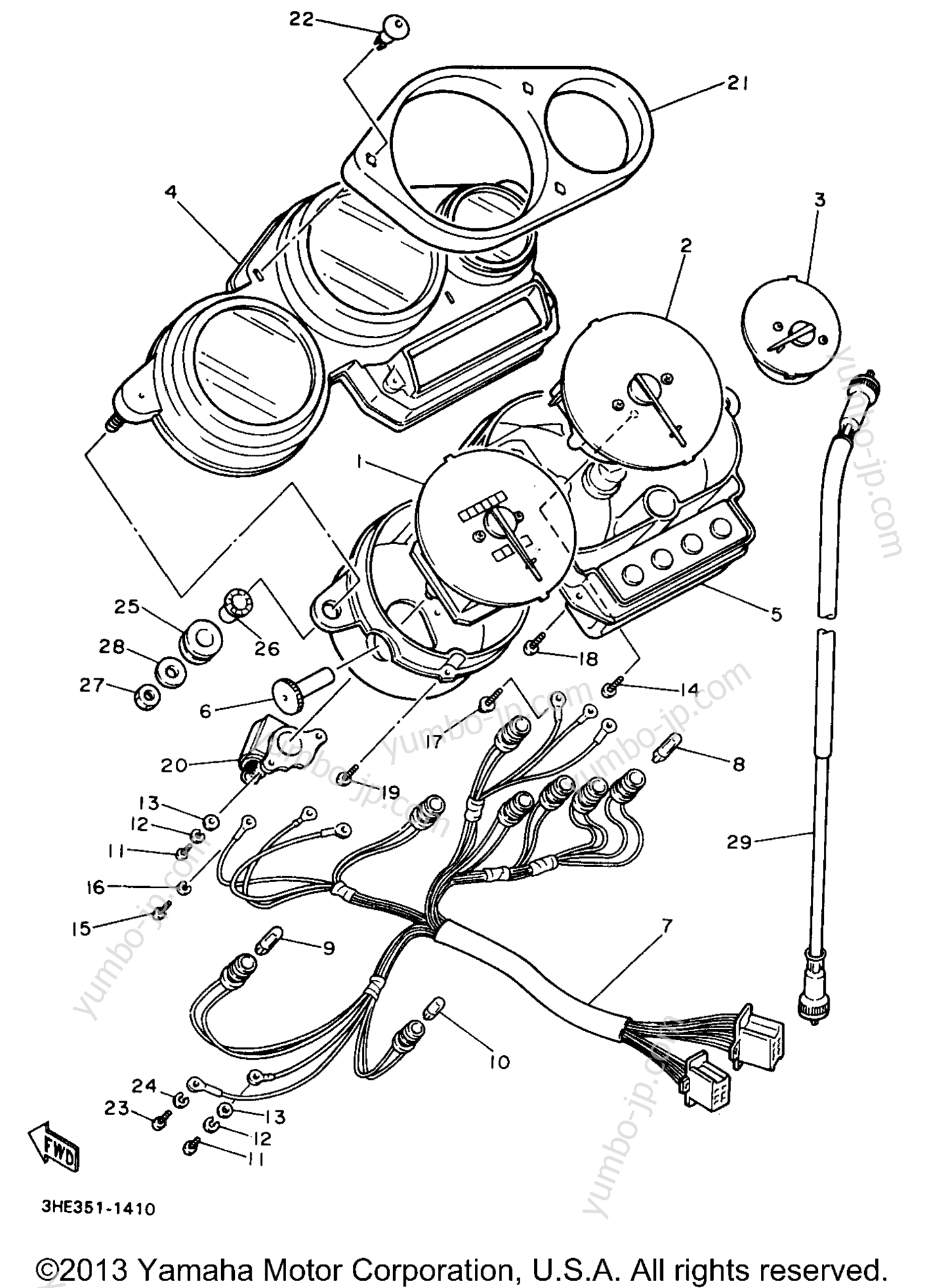 METER for motorcycles YAMAHA FZR600RLC CA 1999 year