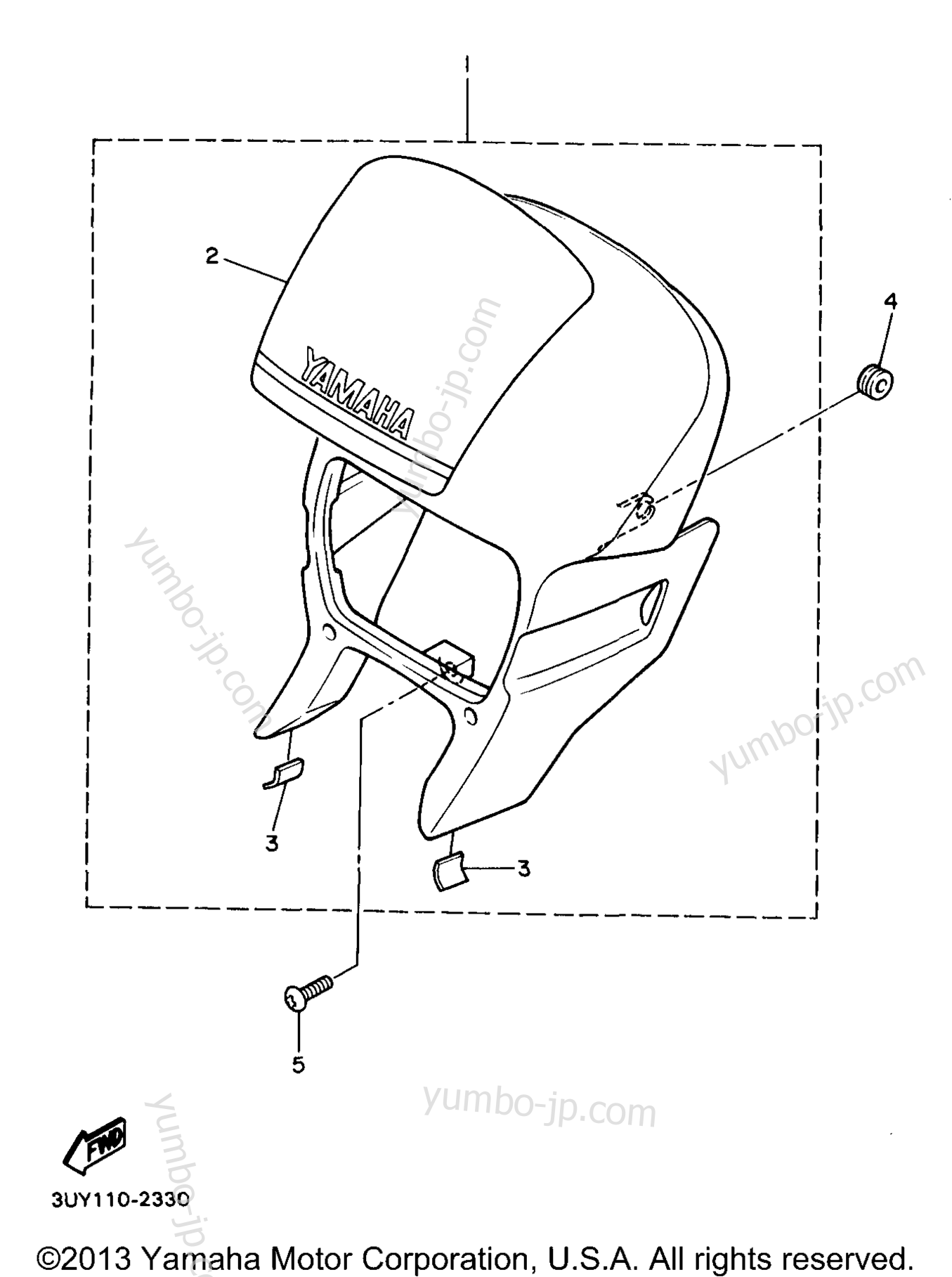 Cowling 1 для мотоциклов YAMAHA XT600EEC CA 1993 г.