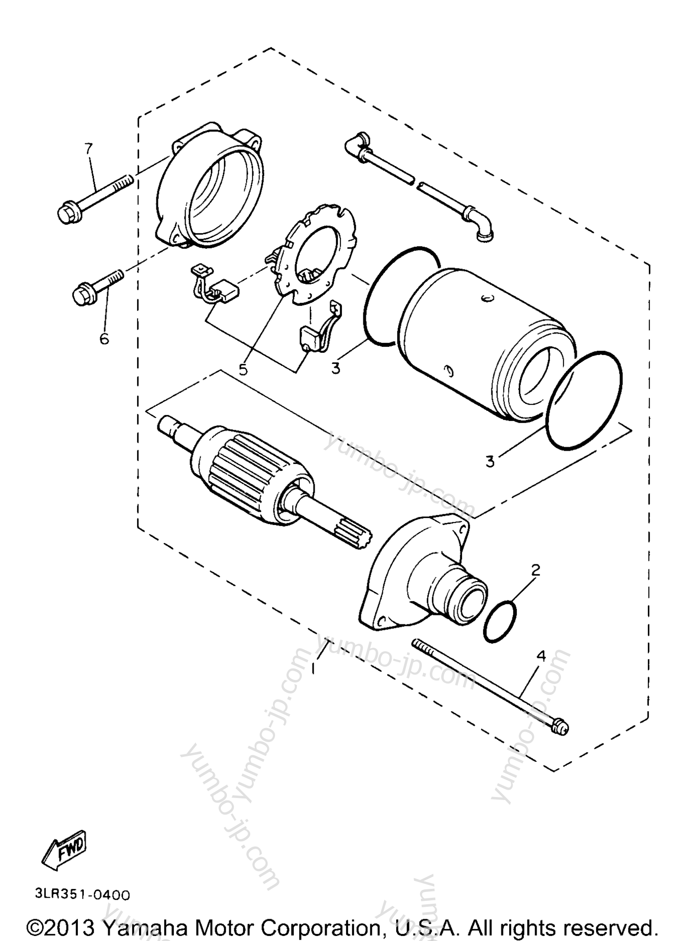 STARTING MOTOR для мотоциклов YAMAHA V-MAX 1200 (VMX12HC) CA 1996 г.