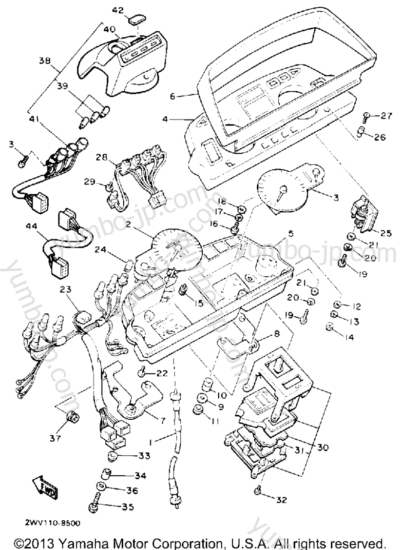 Измерительные приборы для мотоциклов YAMAHA XVZ12DWC CA 1989 г.