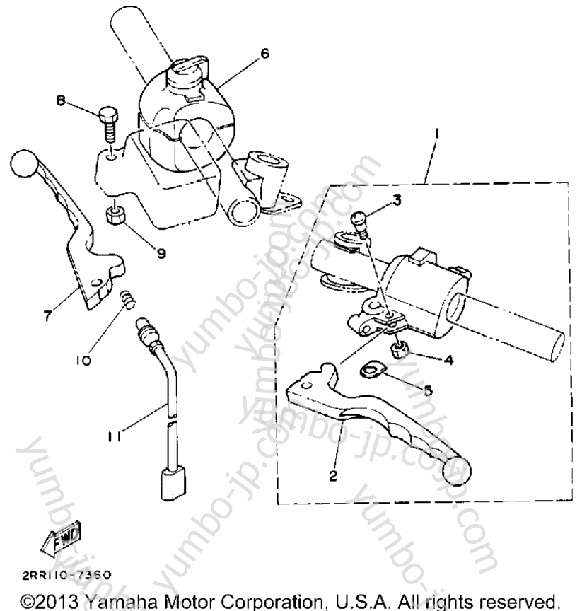 Handle Switch - Lever для мотоциклов YAMAHA YSR50D 1992 г.