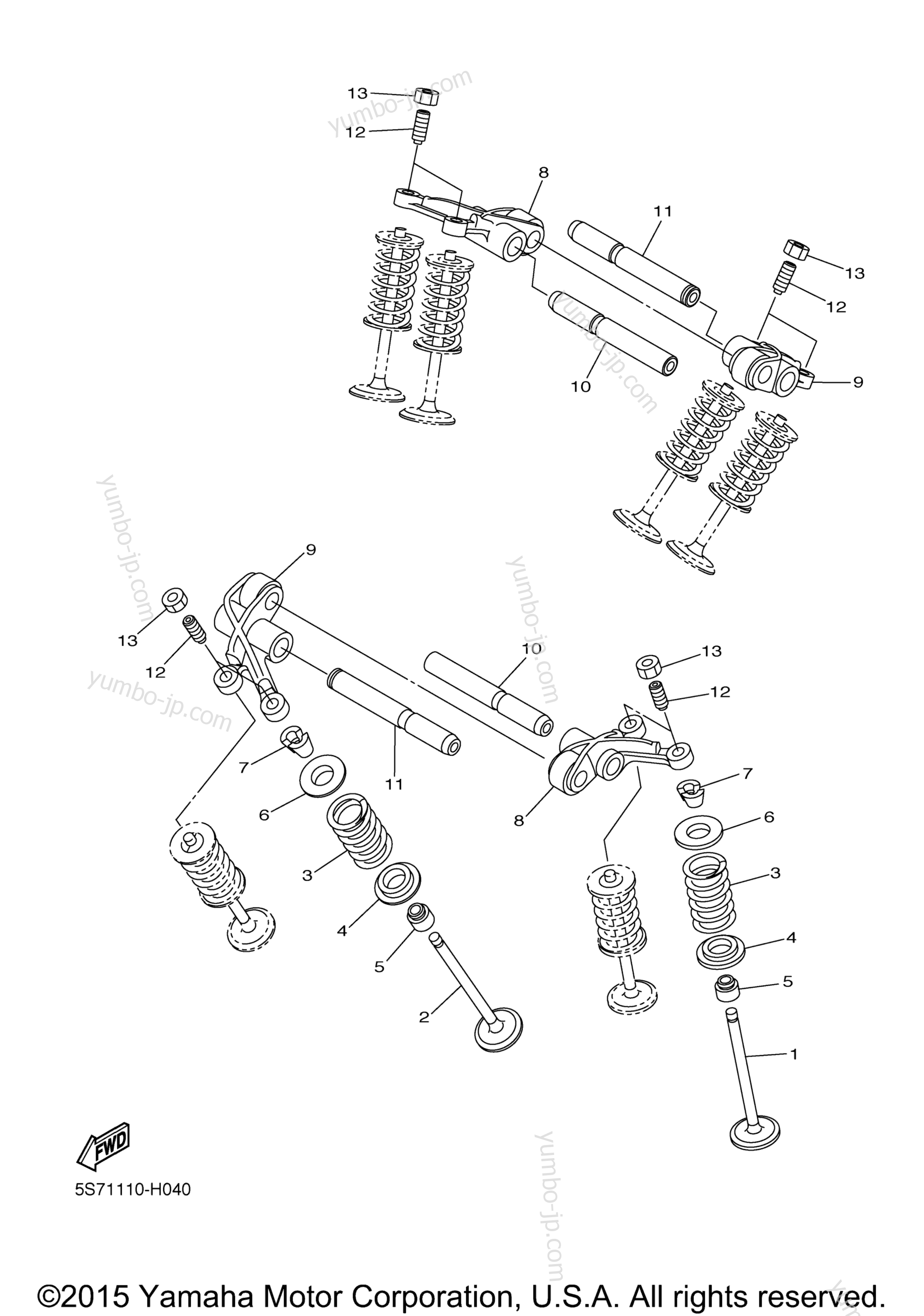 VALVE для мотоциклов YAMAHA BOLT R SPEC (XVS95CGCR) CA 2016 г.