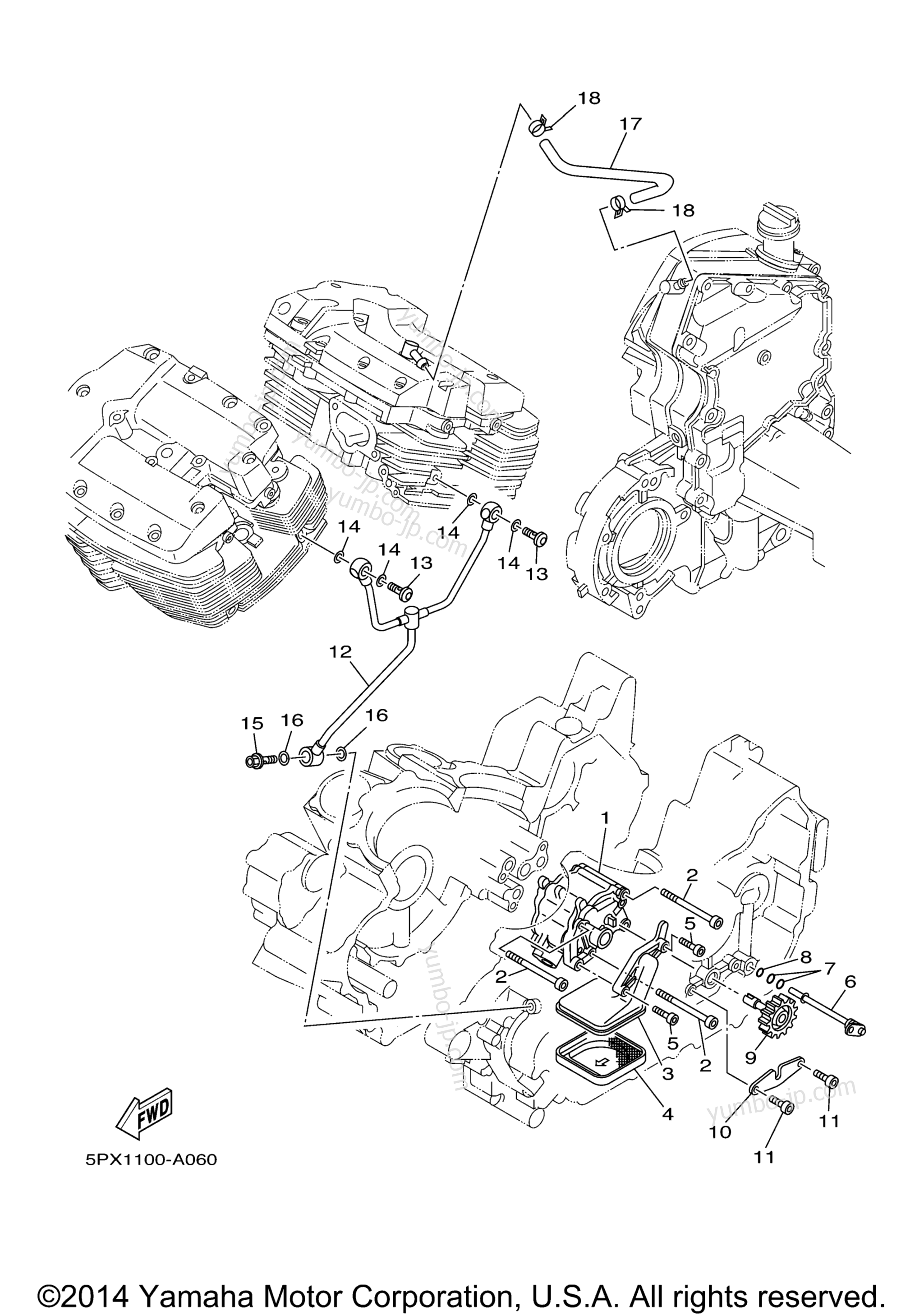 OIL PUMP for motorcycles YAMAHA ROAD STAR WARRIOR w/flames (XV17PCTC-F) CA 2005 year