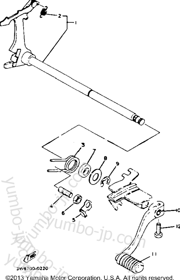 Shift Shaft Pedal для мотоциклов YAMAHA XS650SK 1983 г.