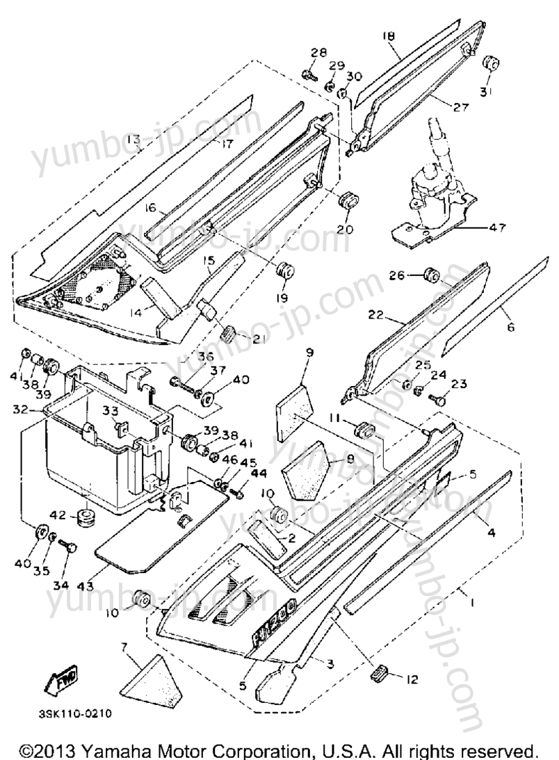 SIDE COVER для мотоциклов YAMAHA FJ1200A 1990 г.