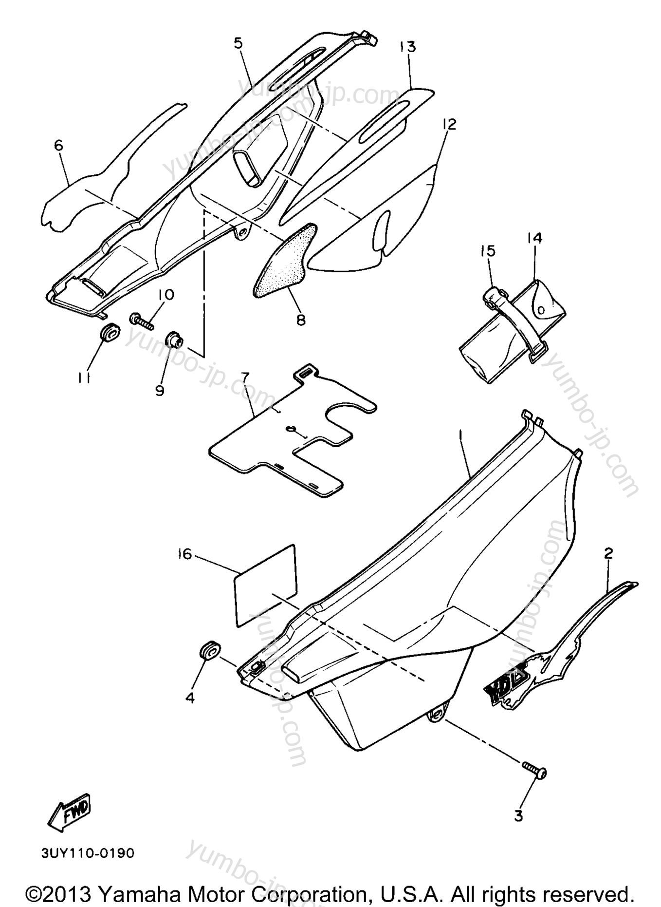 SIDE COVER для мотоциклов YAMAHA XT600EBC CA 1991 г.