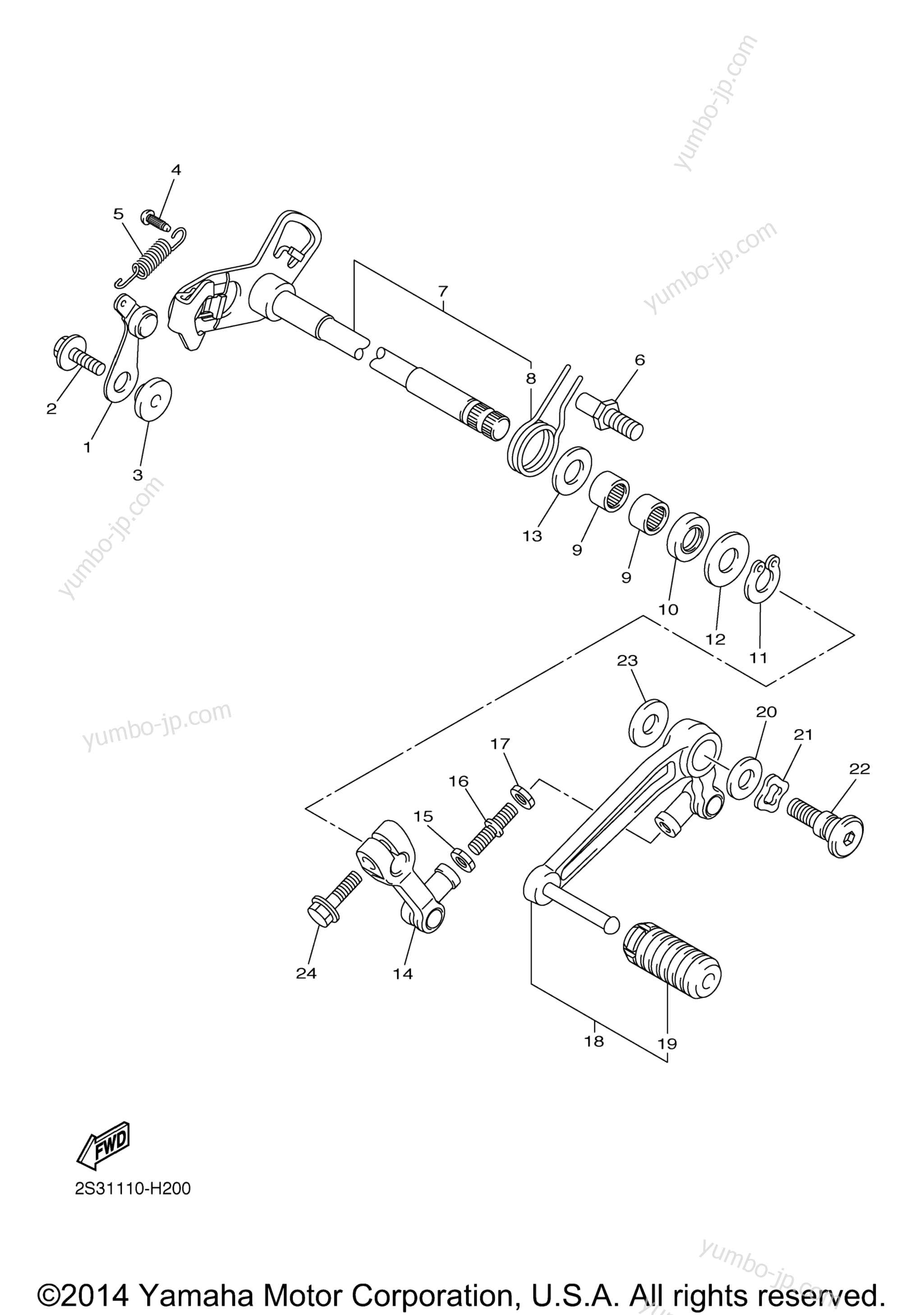 SHIFT SHAFT for motorcycles YAMAHA V MAX (VMX17YB) 2009 year