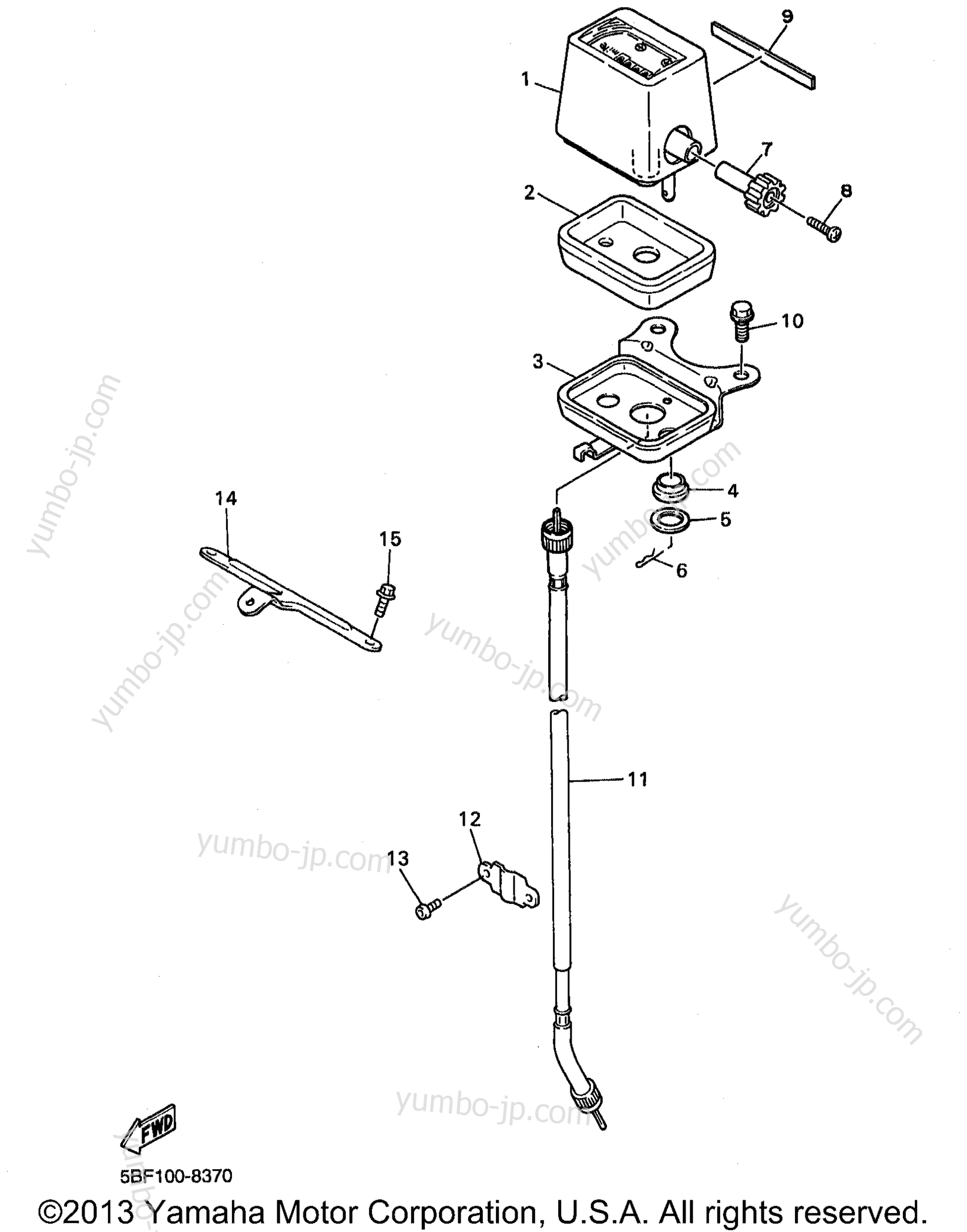 METER for motorcycles YAMAHA WR400F (WR400FK) 1998 year