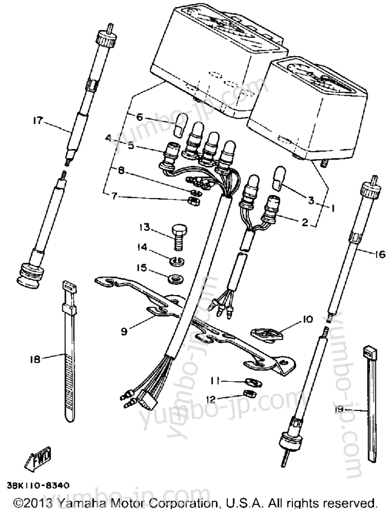 Измерительные приборы для мотоциклов YAMAHA DT50LC CA 1990 г.
