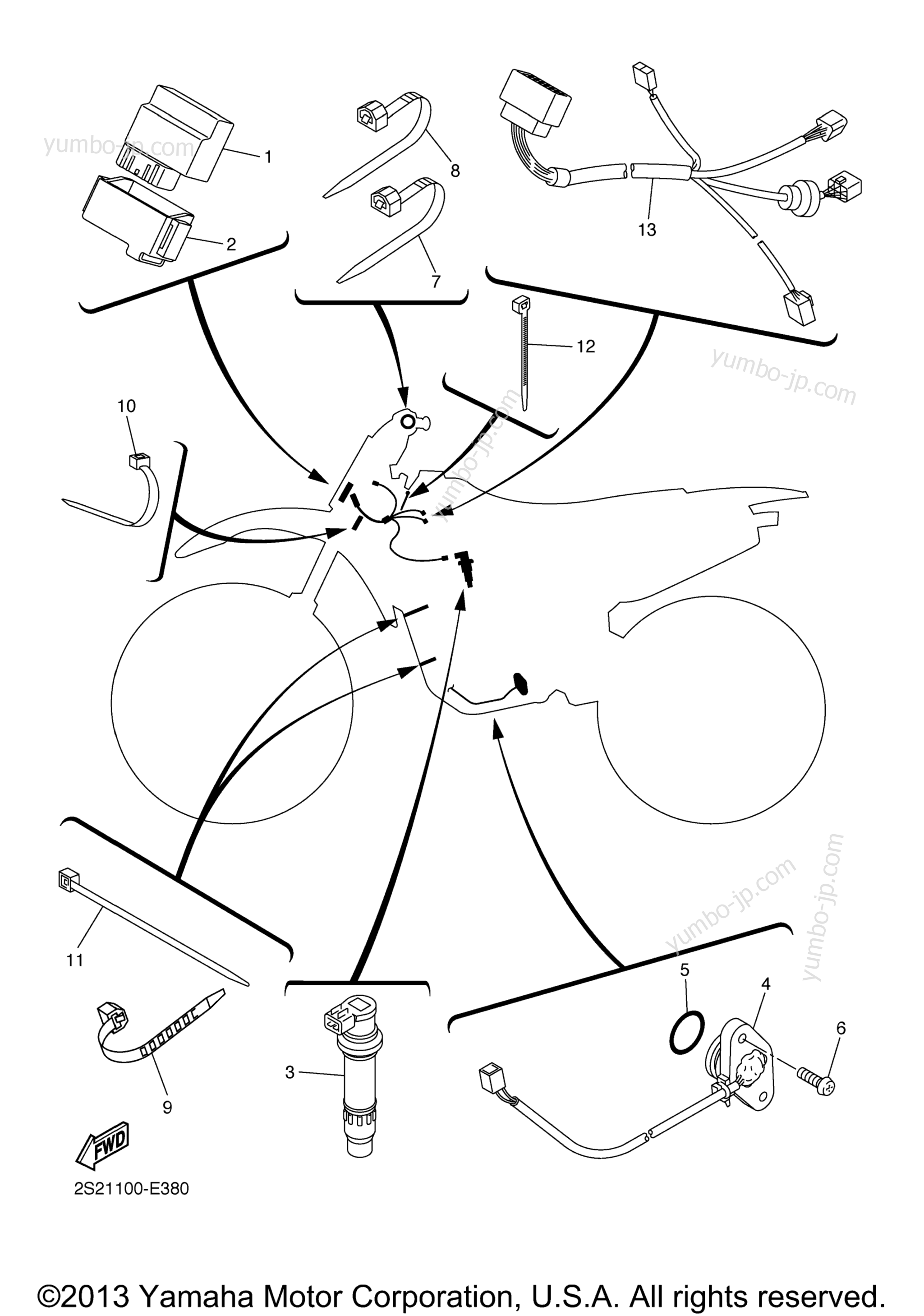 Electrical 1 for motorcycles YAMAHA YZ450F (YZ450FXL) 2008 year