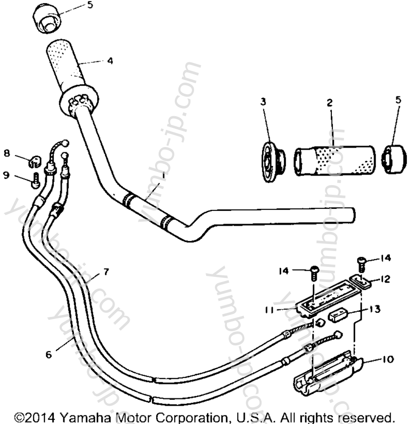 Handlebar Cable для мотоциклов YAMAHA V-MAX 1200 (VMX12EC) CA 1993 г.