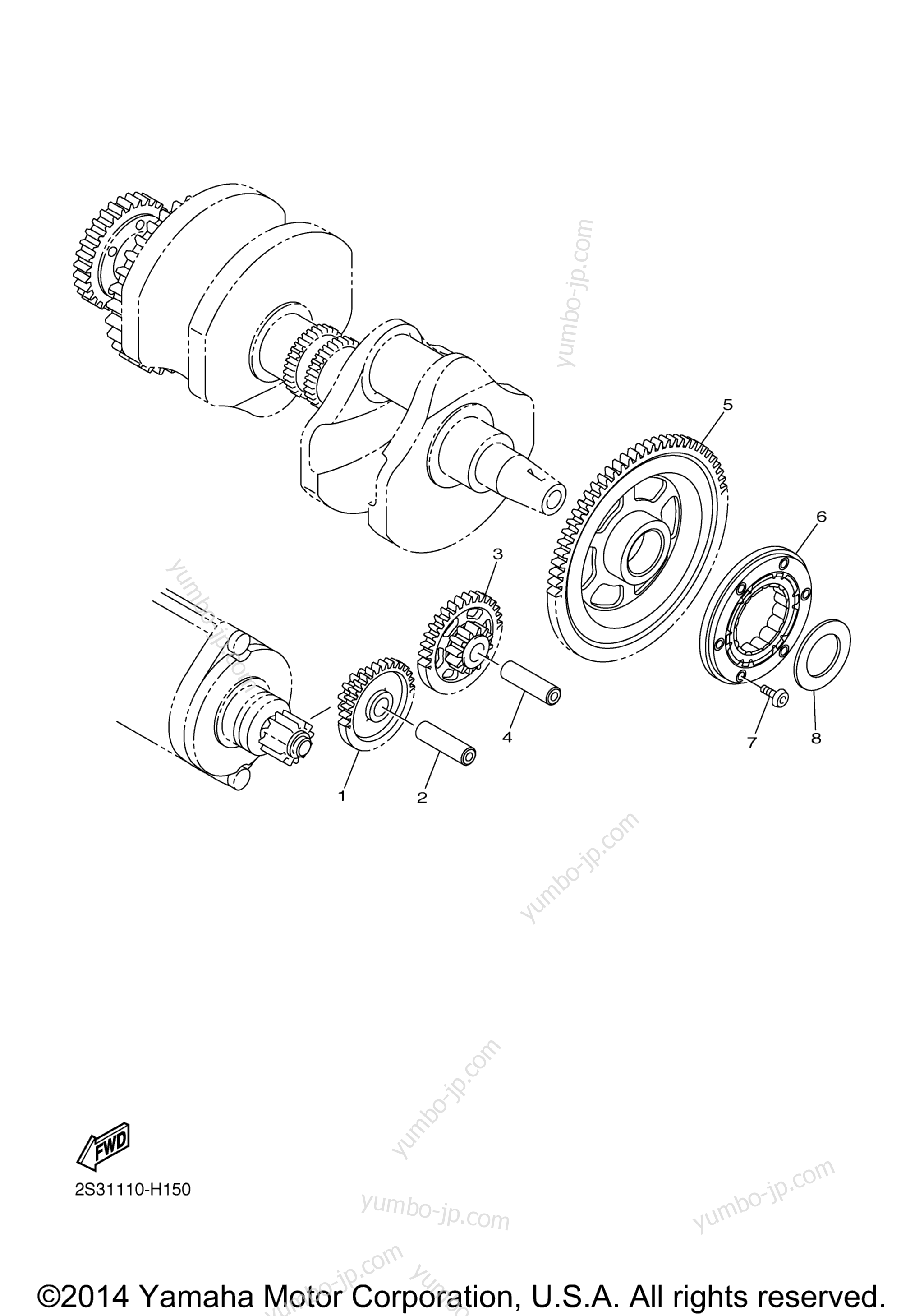 STARTER CLUTCH для мотоциклов YAMAHA V MAX (VMX17YCB) CA 2009 г.