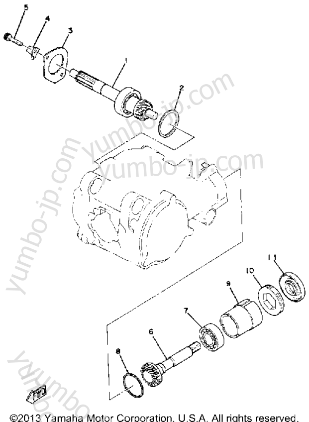 TRANSMISSION for motorcycles YAMAHA QT50G 1980 year