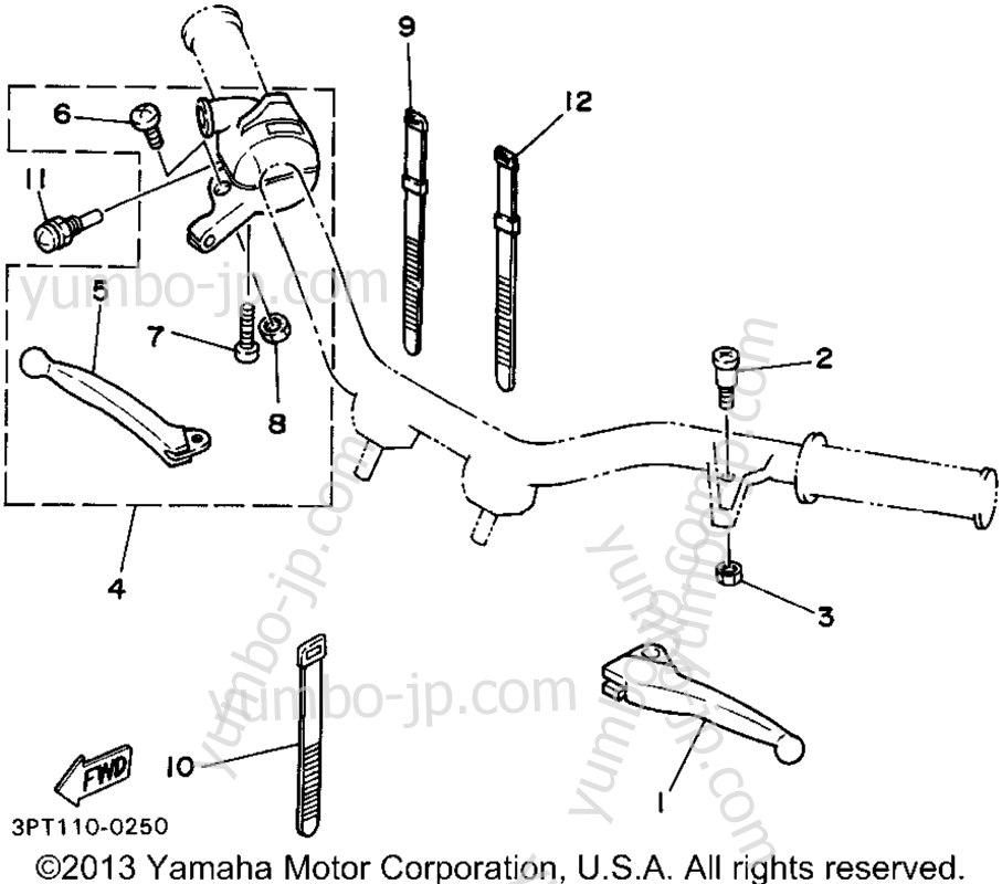 Handle Switch - Lever for motorcycles YAMAHA Y-ZINGER (PW50G) 1995 year