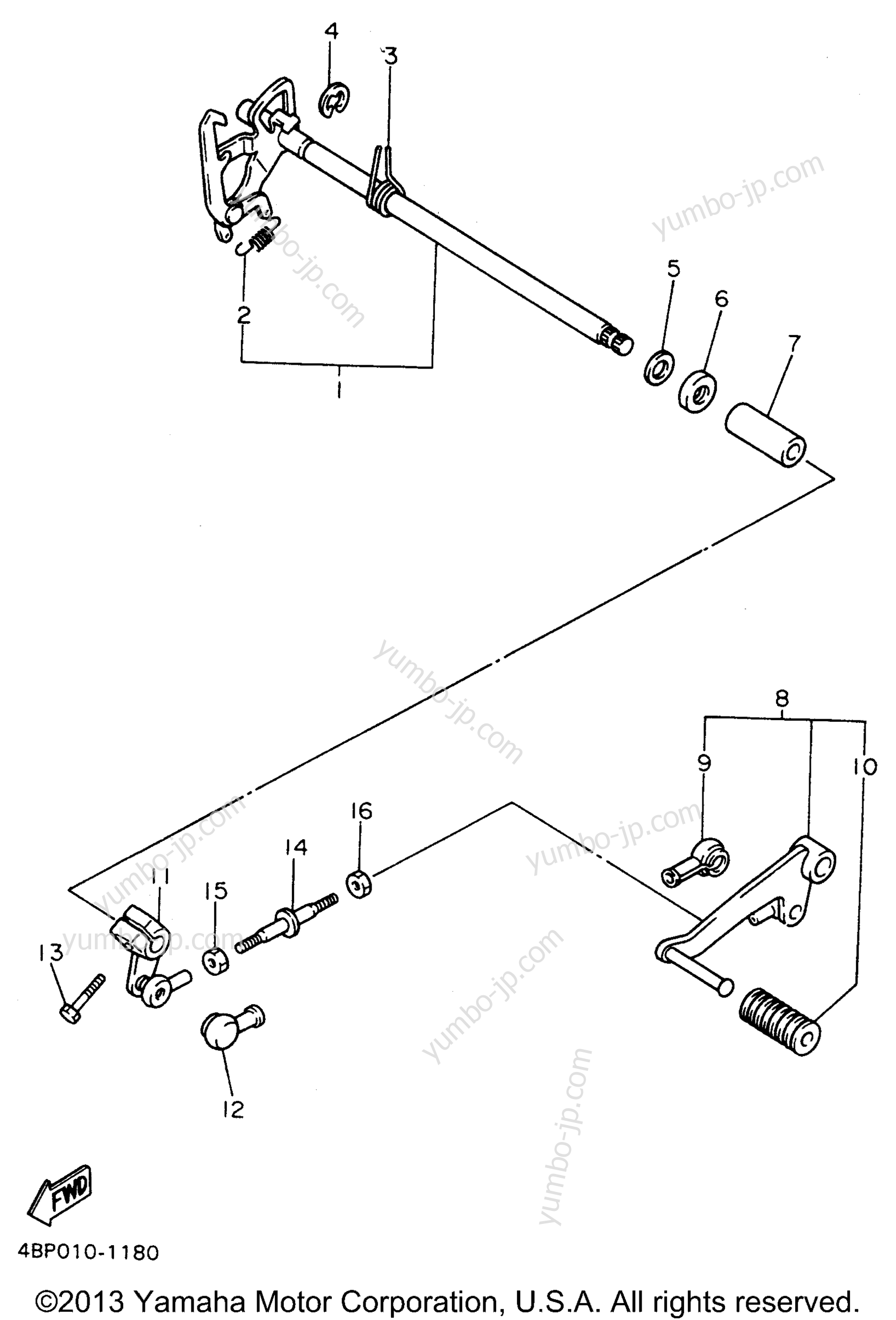 Shifter for motorcycles YAMAHA SECA II (XJ600SH) 1996 year