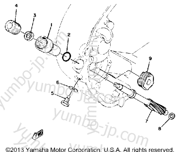 Tachometer Gear for motorcycles YAMAHA XS650SH 1981 year