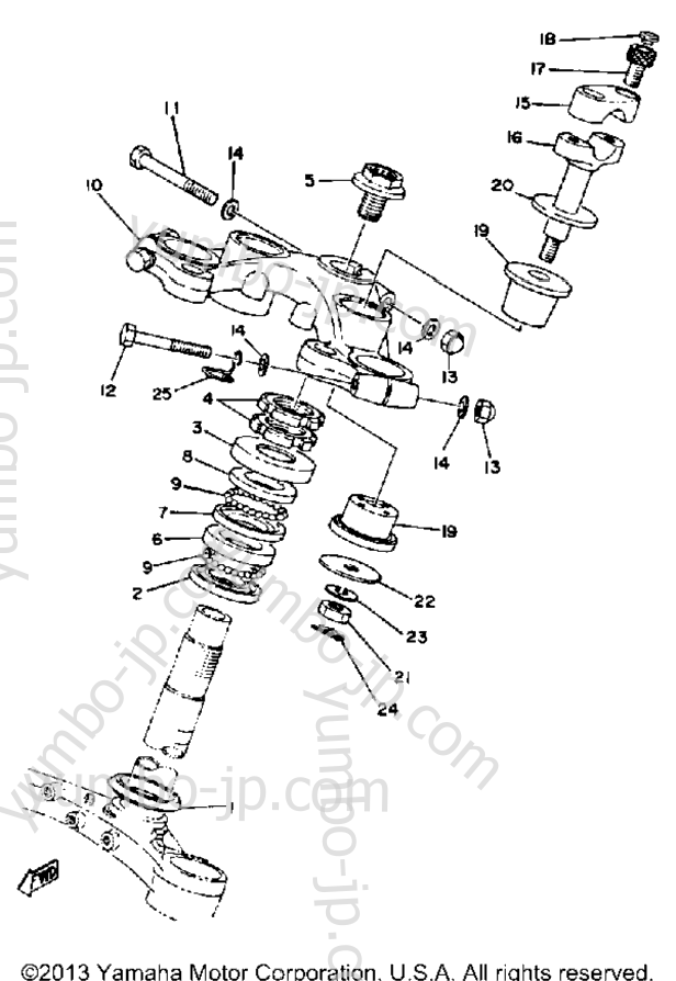 Steering для мотоциклов YAMAHA XS650SH 1981 г.