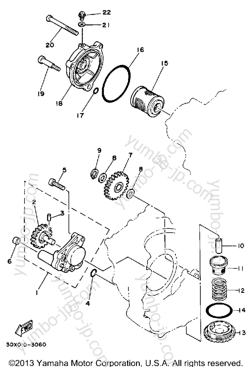 OIL PUMP for motorcycles YAMAHA XT250LC CA 1984 year