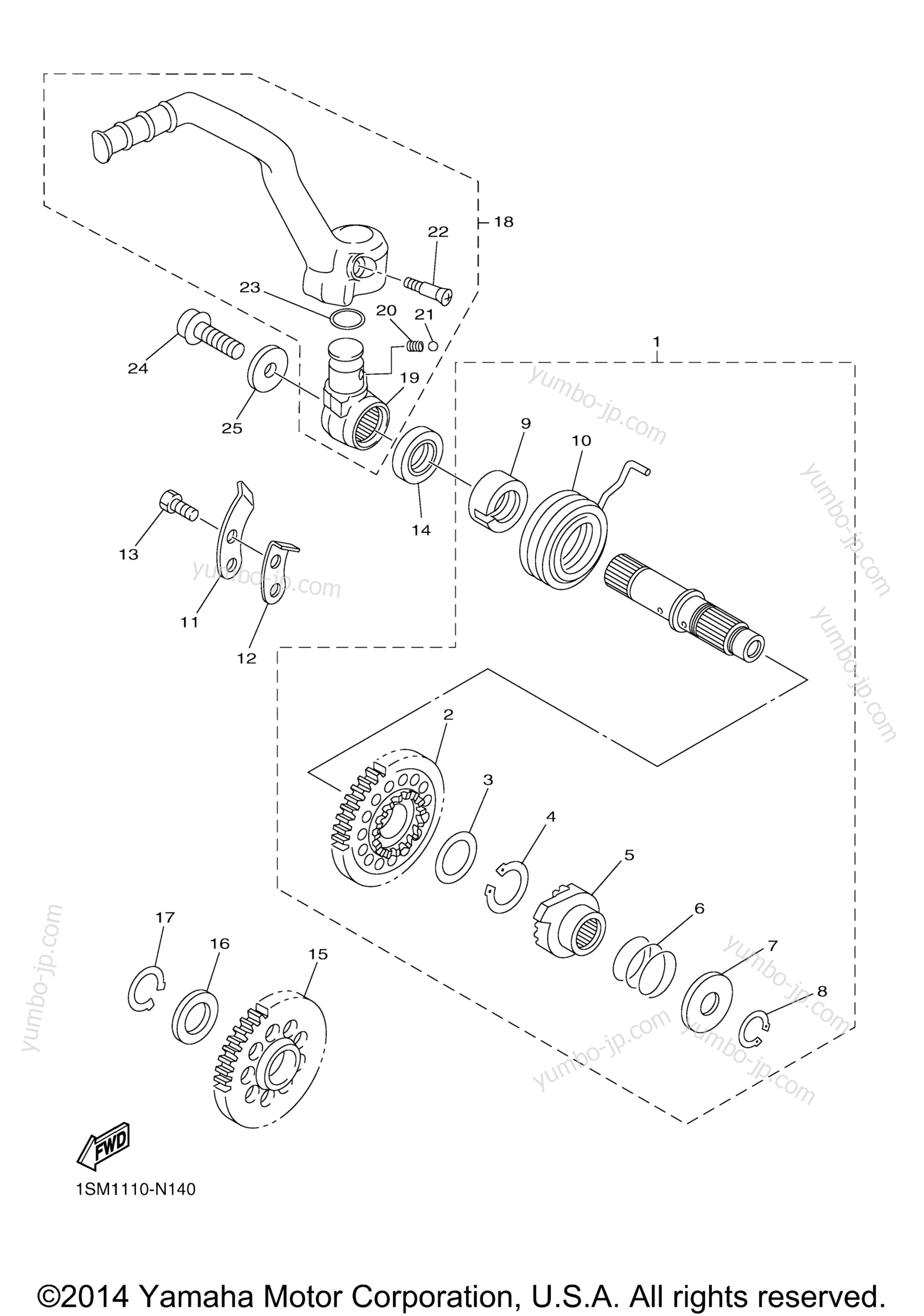 STARTER for motorcycles YAMAHA YZ250FX (YZ250FXF) 2015 year