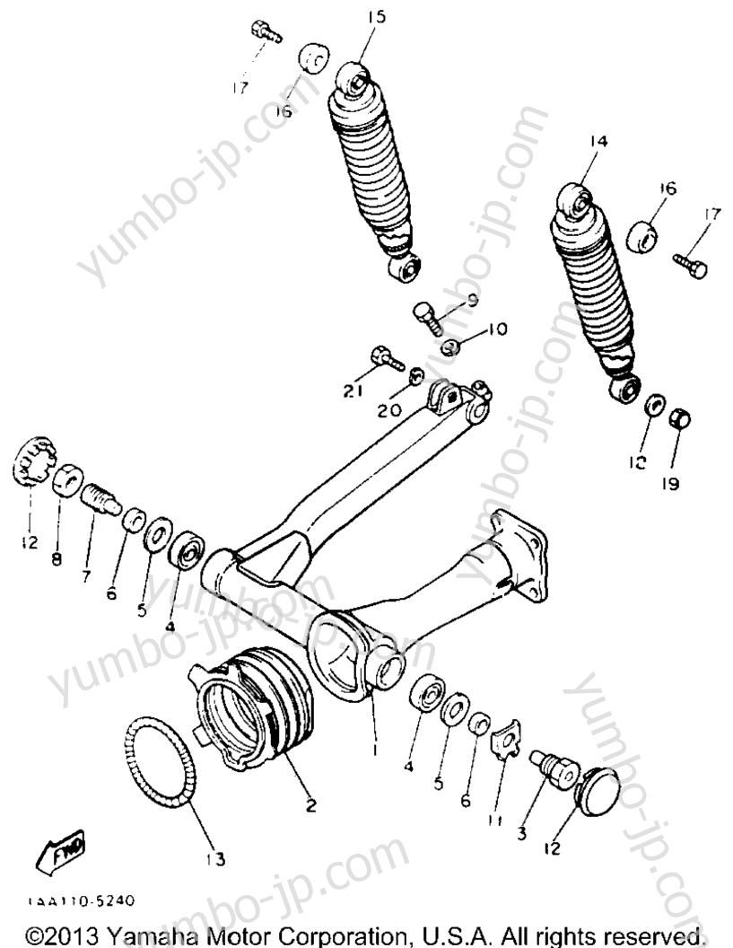 Swing Arm Rear Shocks для мотоциклов YAMAHA MAXIM X (XJ700XNC) CA 1985 г.