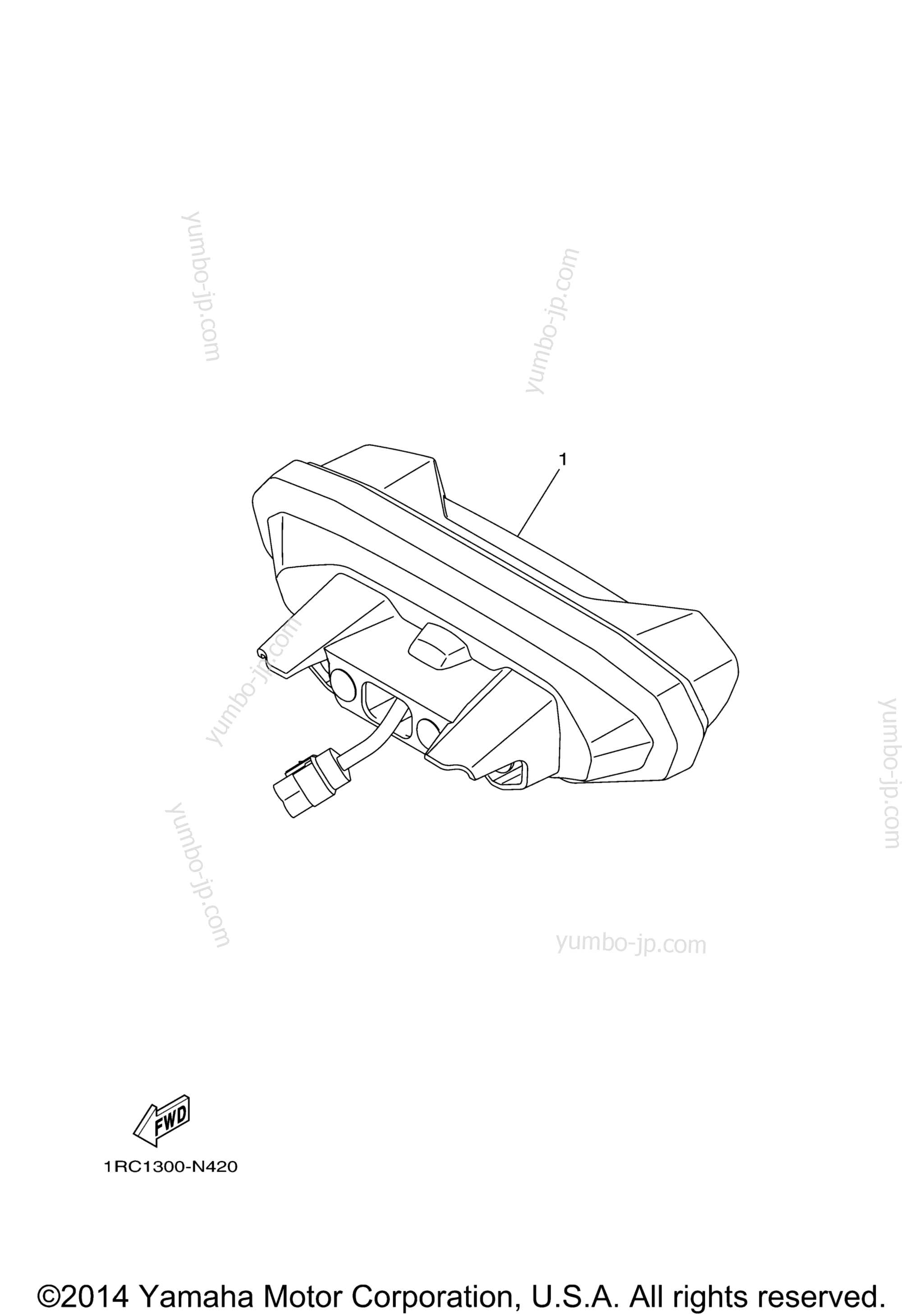 TAILLIGHT for motorcycles YAMAHA FZ09 (FZ09ECGY) CA 2014 year