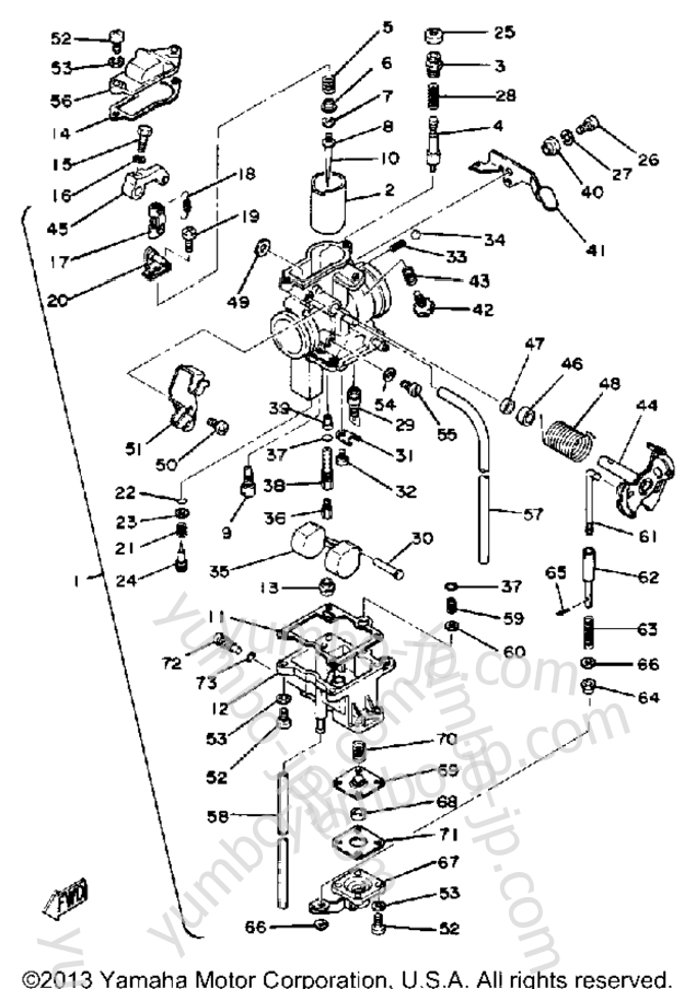 CARBURETOR for motorcycles YAMAHA TT250G 1980 year