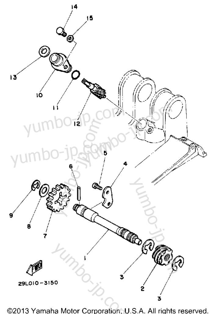 Tachometer Gear для мотоциклов YAMAHA RZ350L 1984 г.