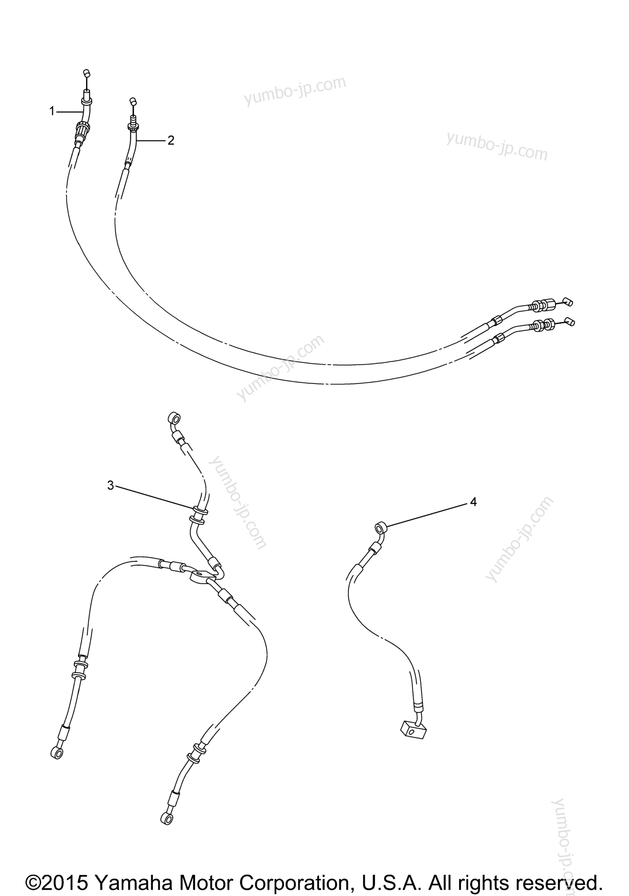 Alternate Hoses Cables для мотоциклов YAMAHA RAIDER SCL (XV19SCLDC) CA 2013 г.