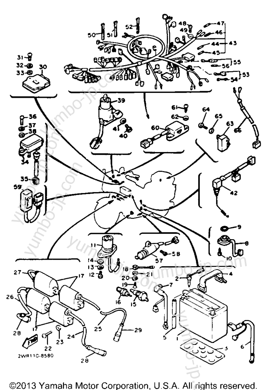 Electrical 2 for motorcycles YAMAHA VENTURE ROYAL (XVZ13DU) 1988 year