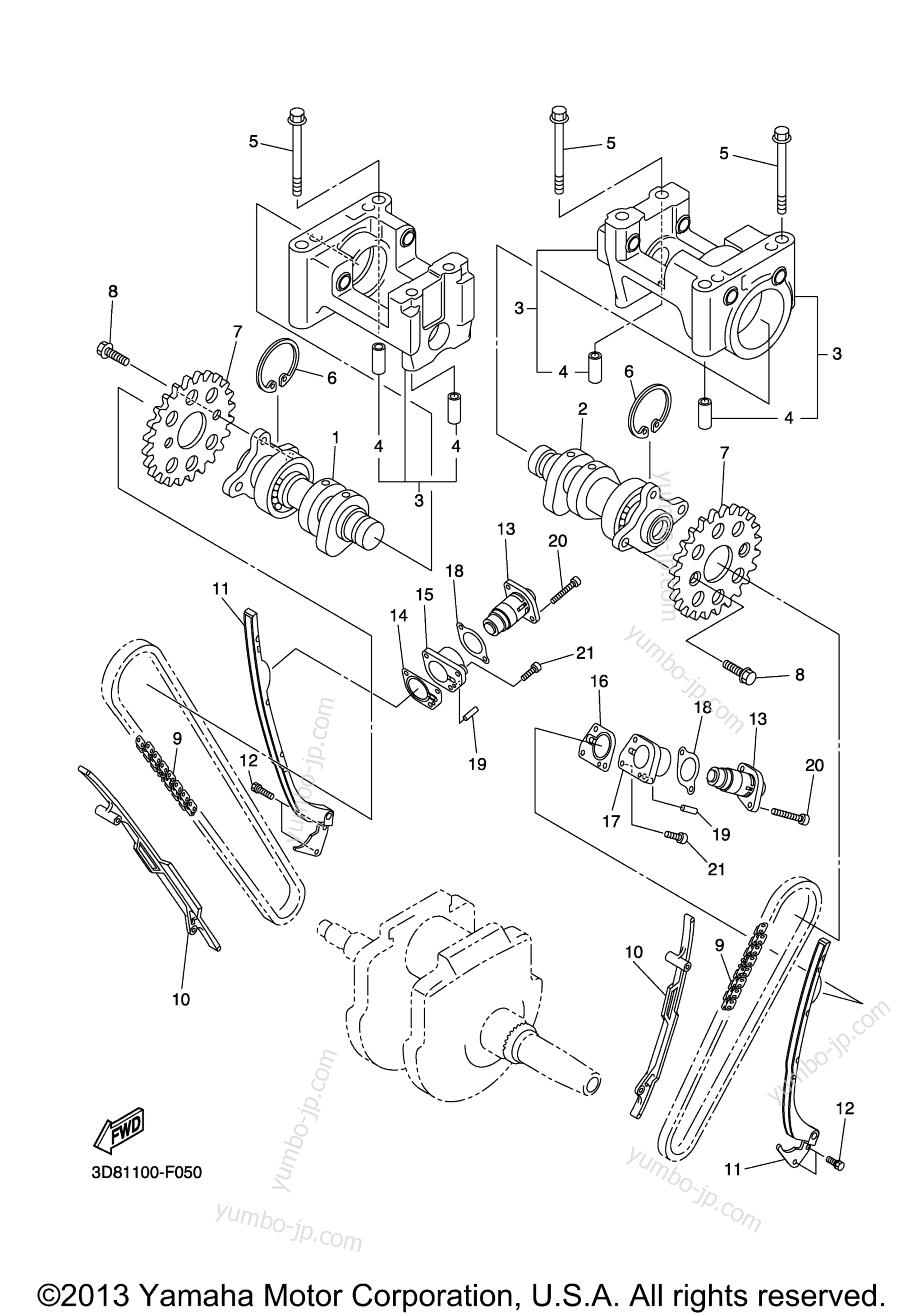 Camshaft Chain для мотоциклов YAMAHA STRYKER (XVS13CAL) 2011 г.