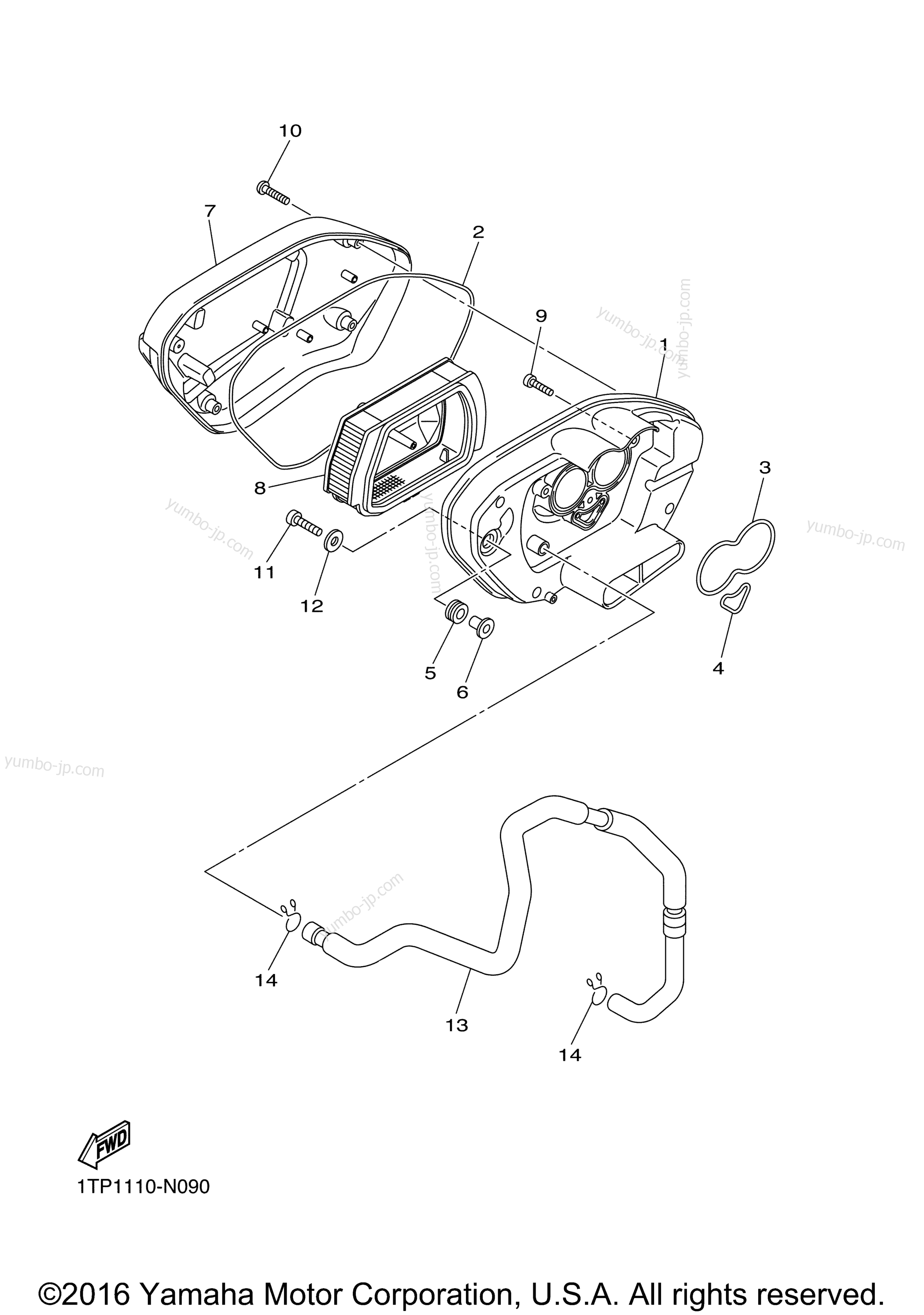 Intake 2 for motorcycles YAMAHA BOLT R SPEC (XVS95CHCR) CA 2017 year