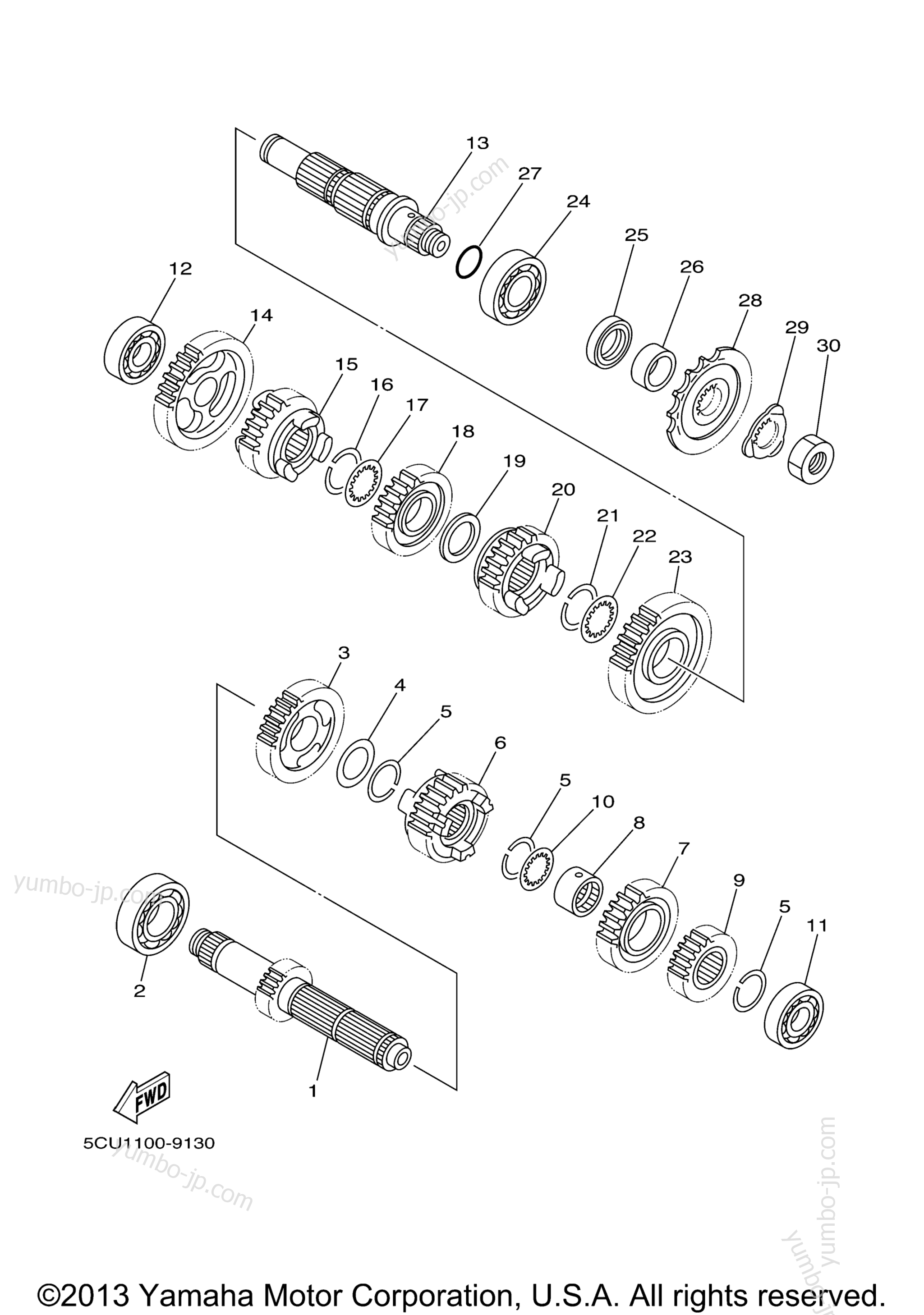 TRANSMISSION for motorcycles YAMAHA YZ250 (YZ250W1) 2007 year