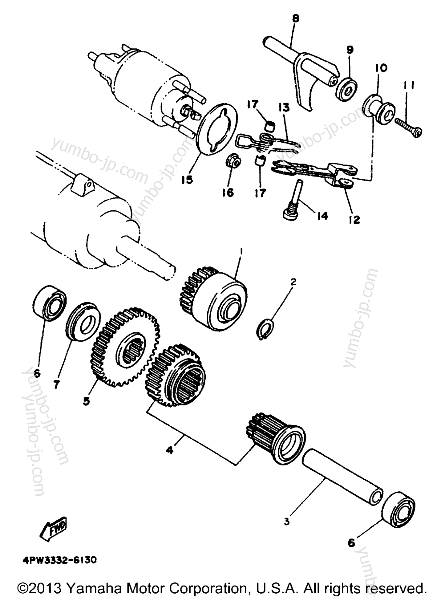 STARTER CLUTCH для мотоциклов YAMAHA VIRAGO 1100 (XV1100H) 1996 г.