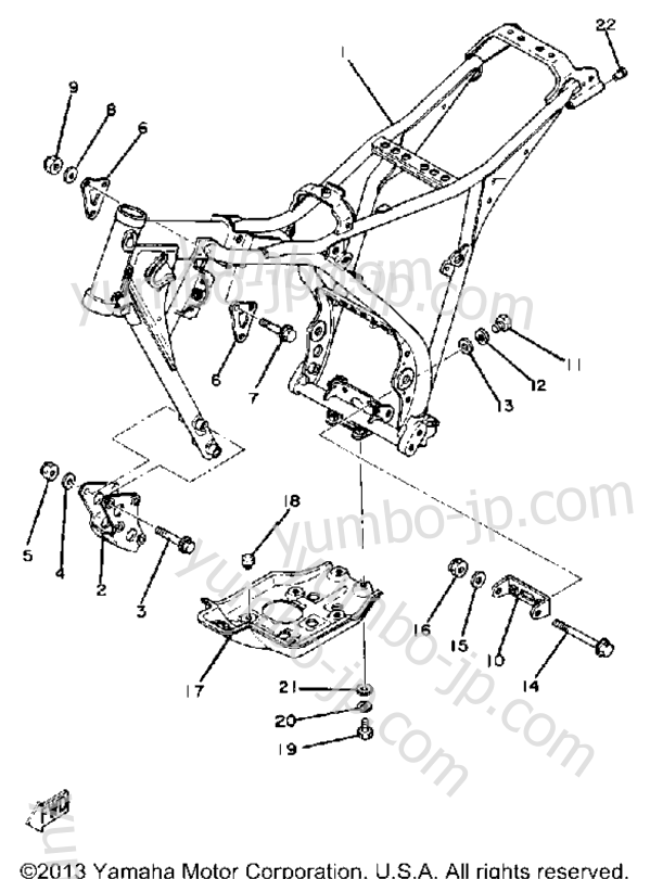 FRAME for motorcycles YAMAHA XT250H 1981 year