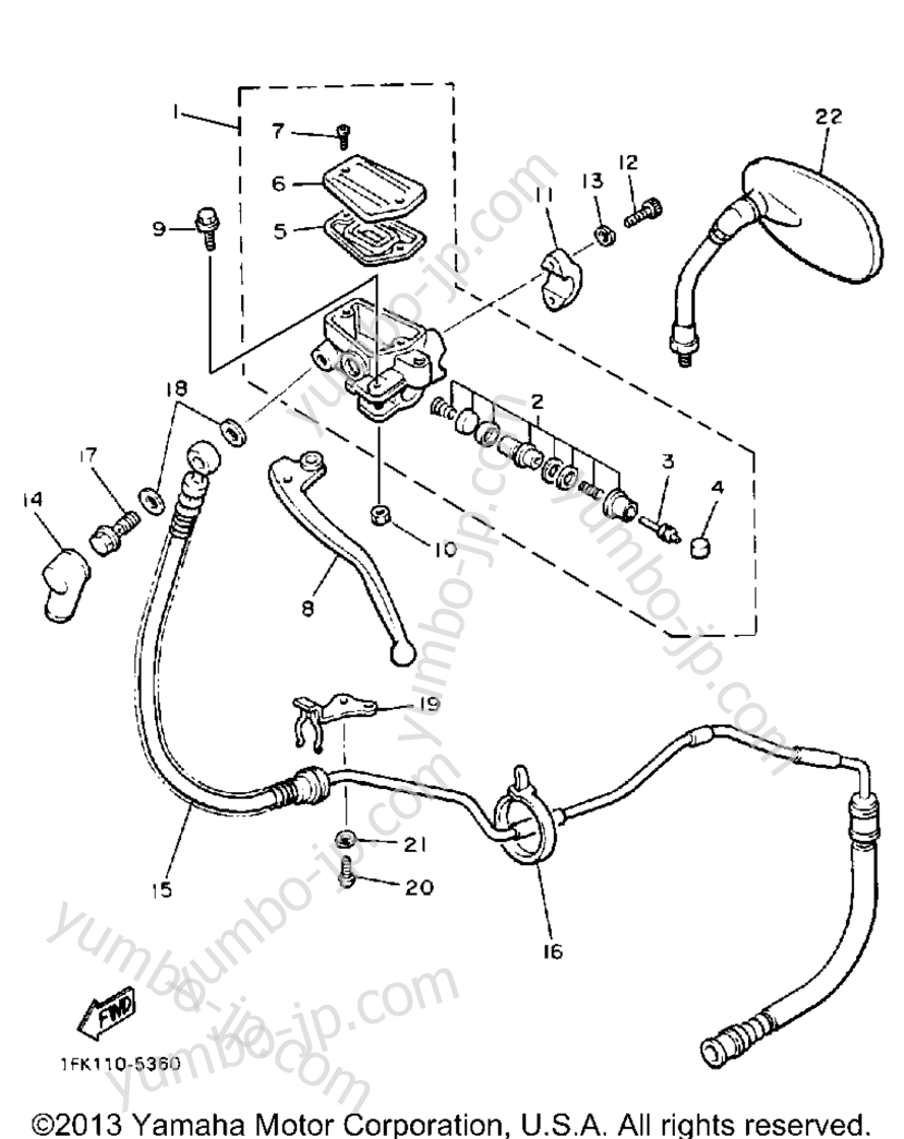 Front Master Cylinder 2 для мотоциклов YAMAHA V-MAX 1200 (VMX12FC) CA 1994 г.