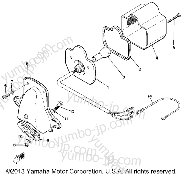 Tail Lamp для мотоциклов YAMAHA U7E 1972 г.