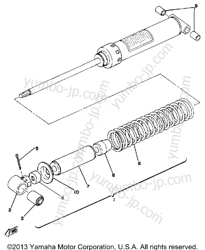 Rear Suspension для мотоциклов YAMAHA DT250F 1979 г.