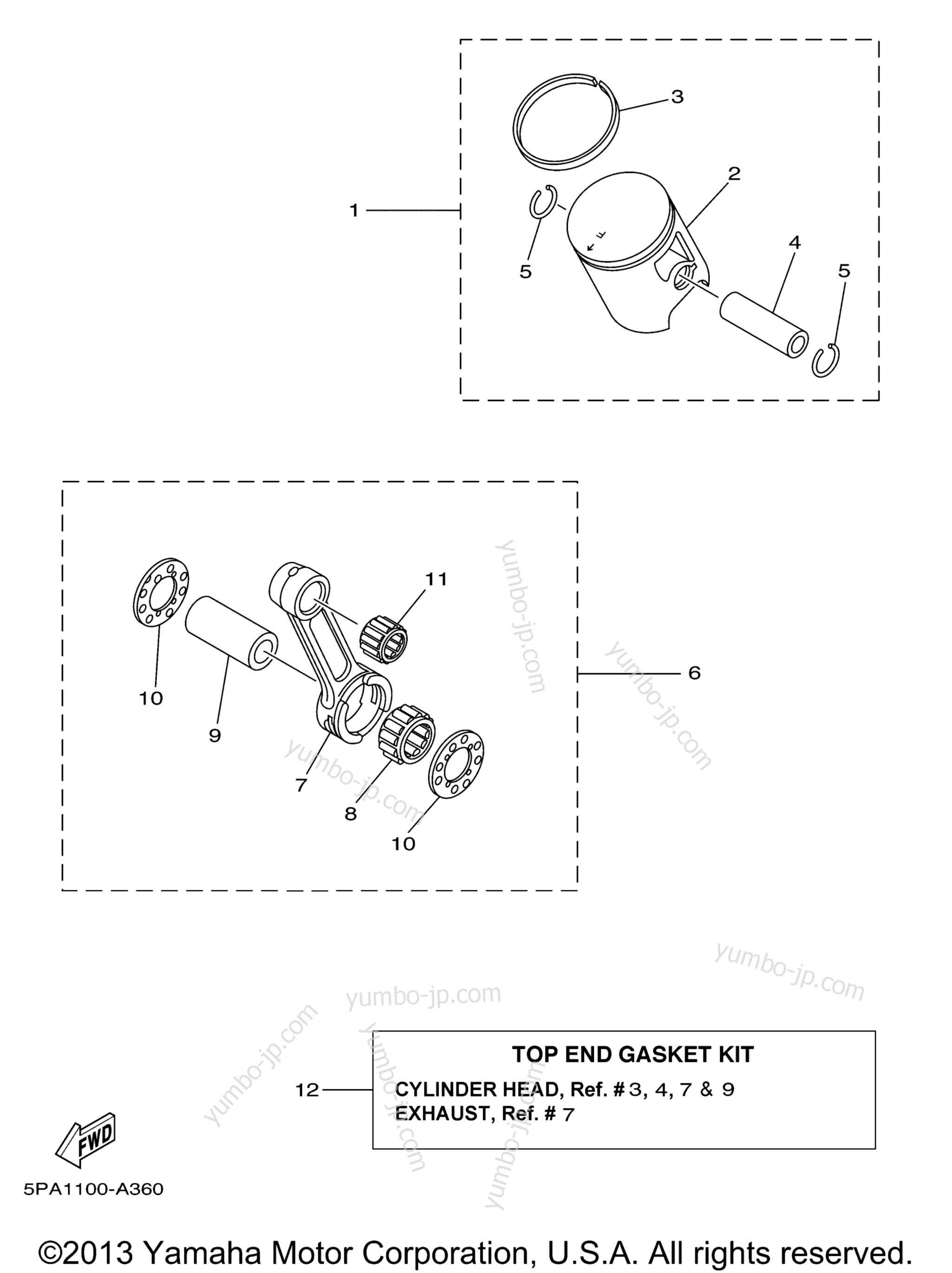 OPTIONAL PARTS for motorcycles YAMAHA YZ85 (YZ85V) 2006 year