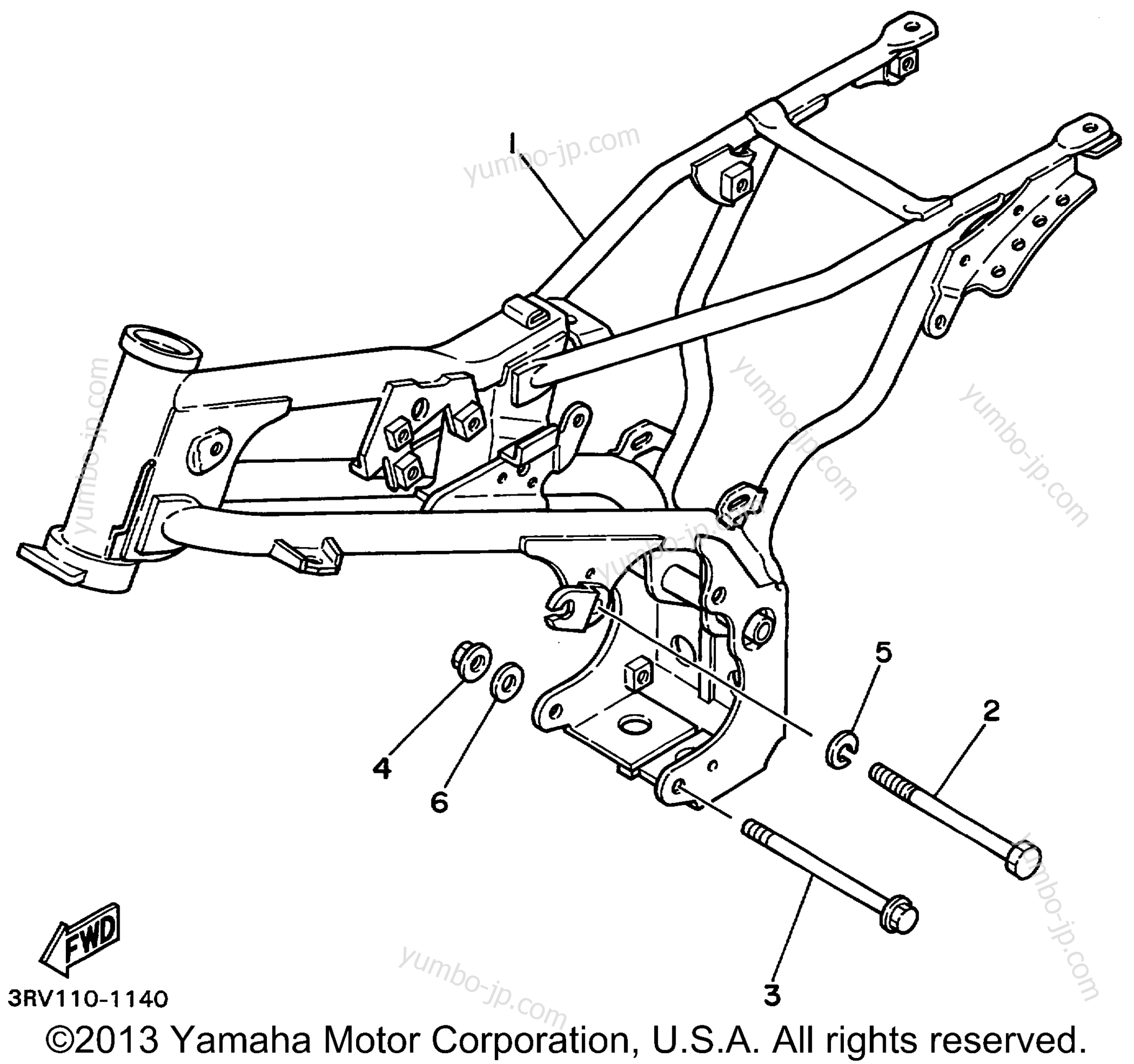FRAME for motorcycles YAMAHA PW80 (PW80L1) 1999 year