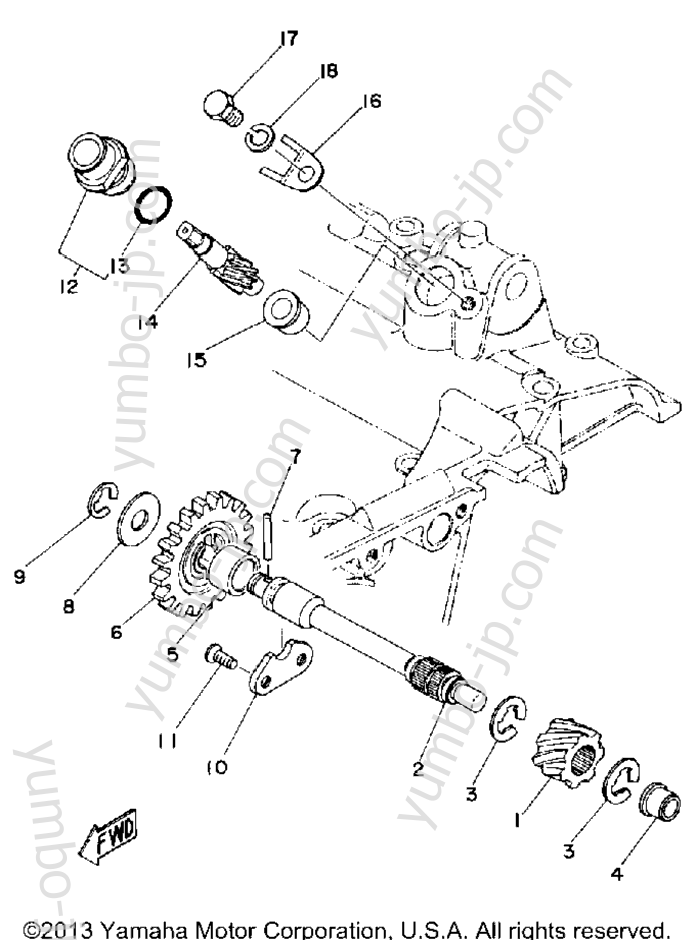 Tachometer Gear для мотоциклов YAMAHA TZ250G 1980 г.