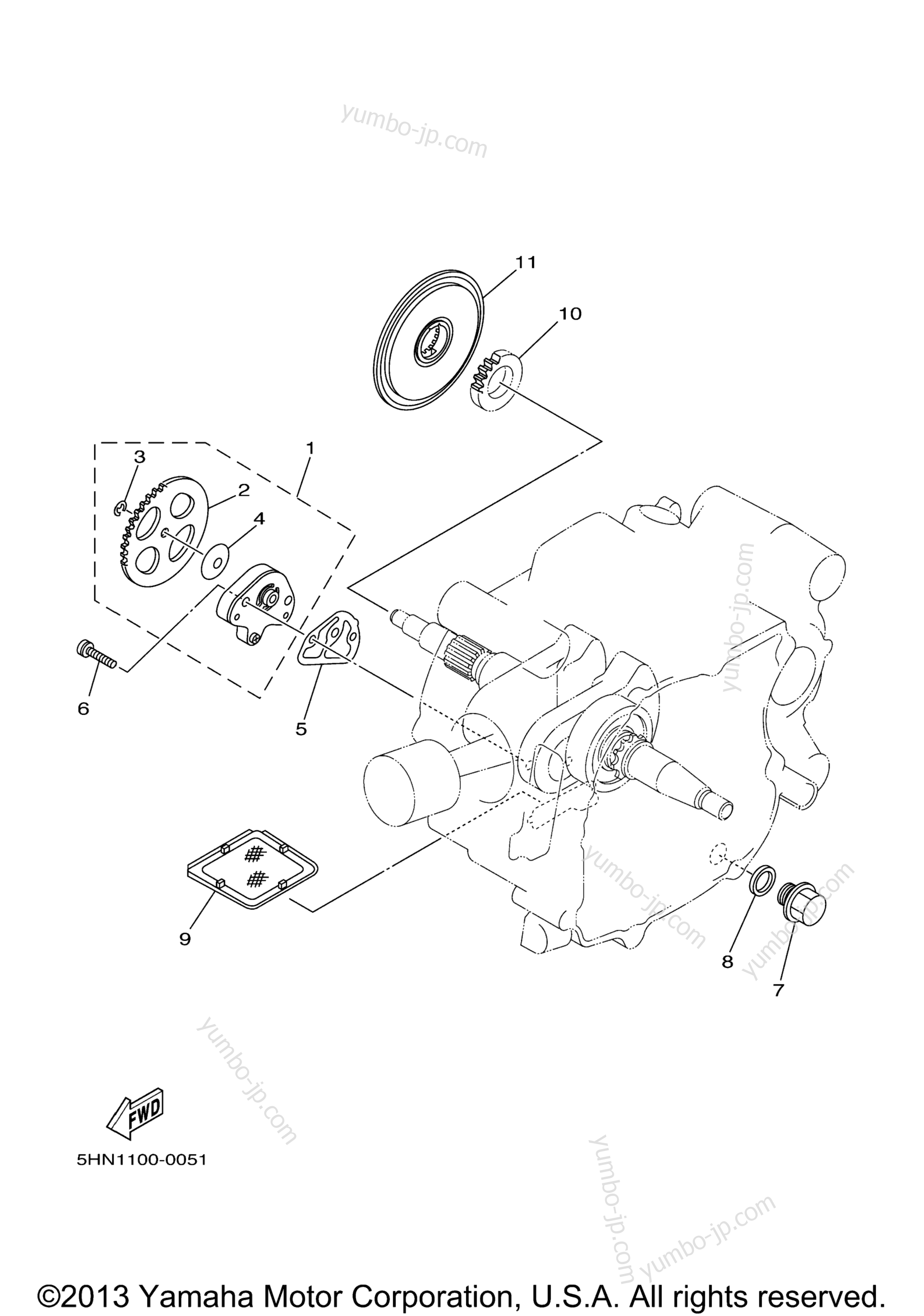 OIL PUMP for motorcycles YAMAHA TTR90E (TTR90ES) 2004 year