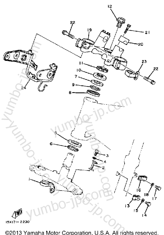 Steering for motorcycles YAMAHA XT200J 1982 year