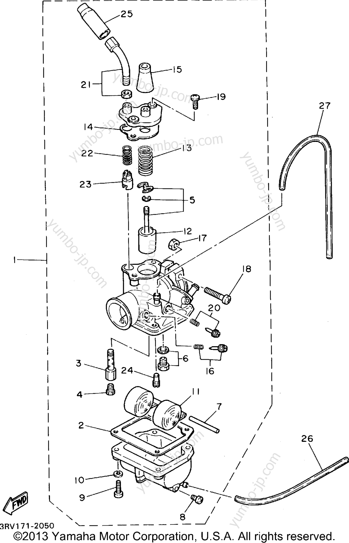 CARBURETOR for motorcycles YAMAHA Y-ZINGER (PW80G) 1995 year