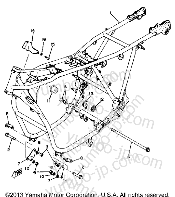FRAME for motorcycles YAMAHA XS850LH 1981 year