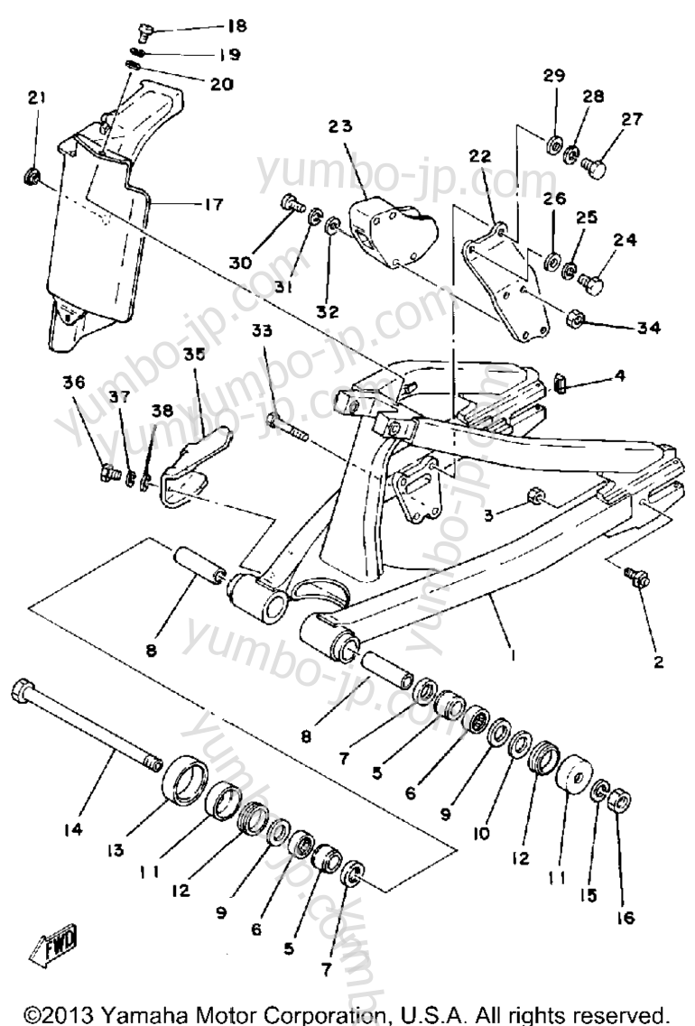 REAR ARM для мотоциклов YAMAHA IT175G 1980 г.