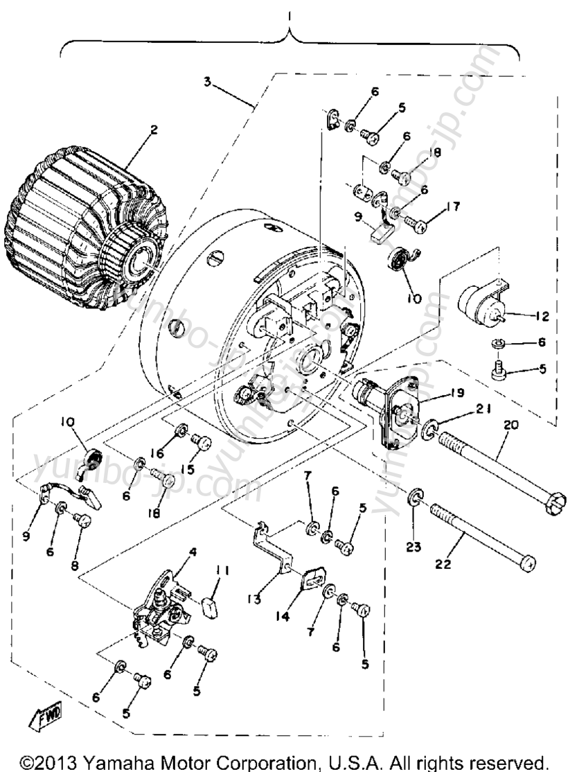 Starter Generator для мотоциклов YAMAHA DT125C 1976 г.